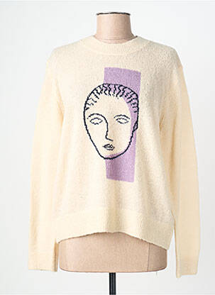 Pull stretch manches longues beige NICE THINGS femme