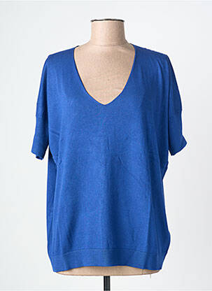 T-shirt stretch manches courtes bleu ZILCH femme