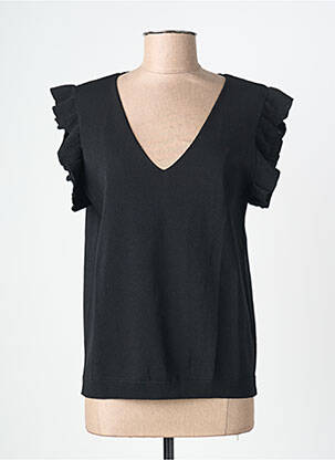 Top stretch manches courtes noir ESQUALO femme