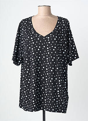 T-shirt stretch manches courtes noir SOPHIA femme