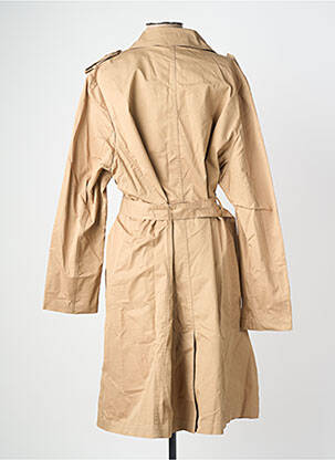 Trench tissage popeline sans capuche beige YESTA femme