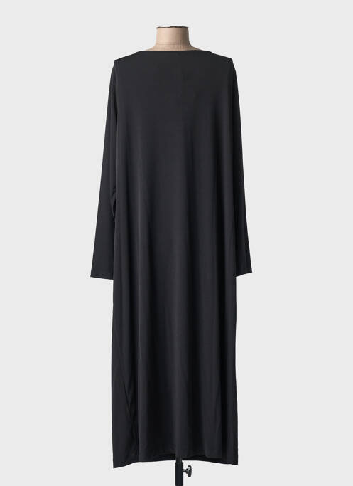 Robe longue manches longues manches longues noir MAT. femme