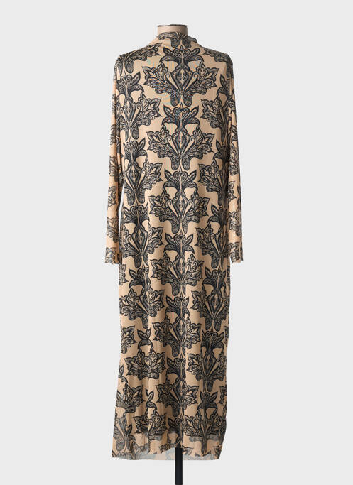 Robe longue manches longues manches longues beige MAT. femme