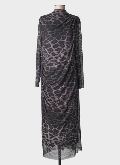 Robe longue manches longues manches longues gris MAT. femme