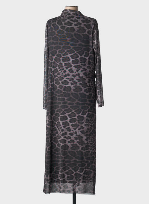 Robe longue manches longues manches longues gris MAT. femme