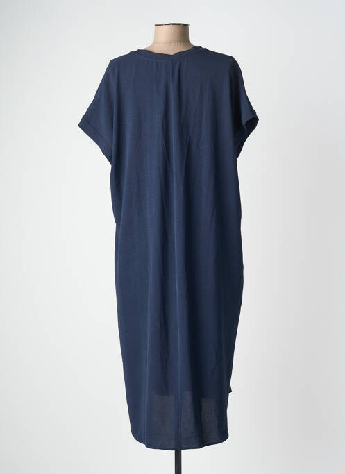 Robe longue manches courtes manches courtes bleu MAT. femme
