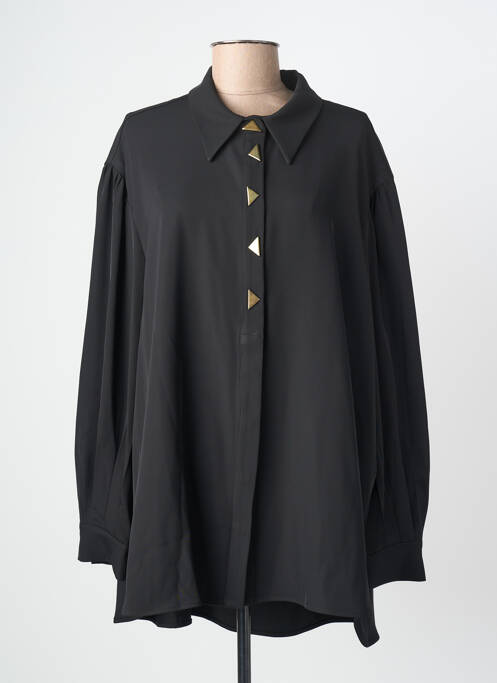 Chemisier coupe fluide manches longues noir MAT. femme