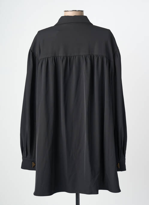 Chemisier coupe fluide manches longues noir MAT. femme