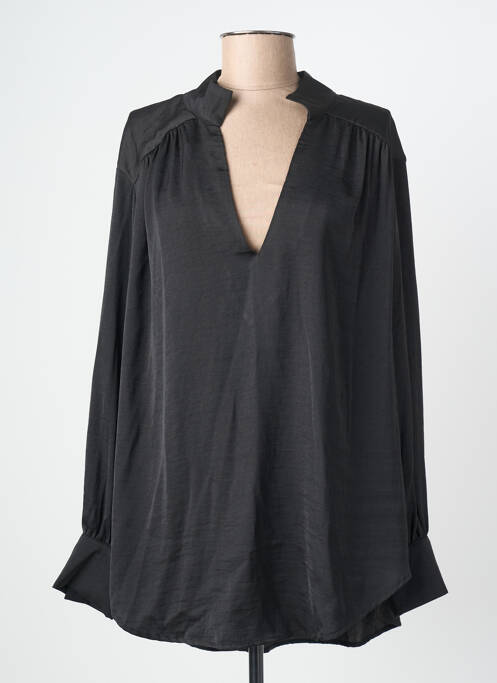 Blouse manches longues manches longues noir MAT. femme