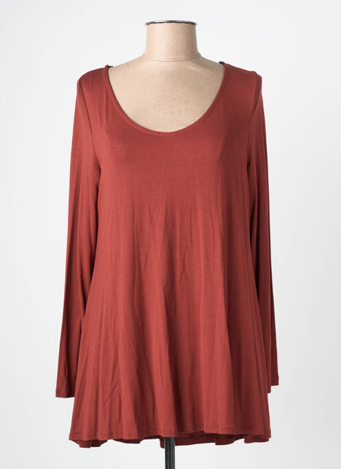 T-shirt manches longues manches longues marron AN II VITO femme