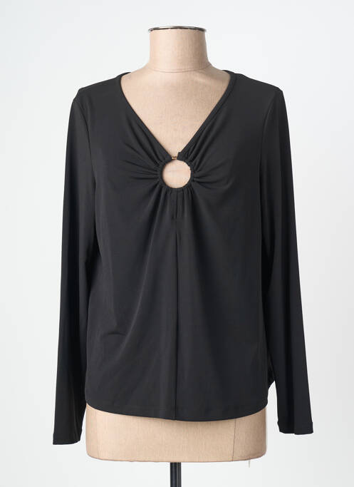 Top stretch manches longues noir MAT. femme
