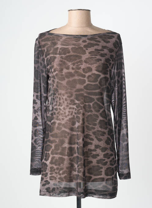Tunique manches longues col rond noir MAT. femme