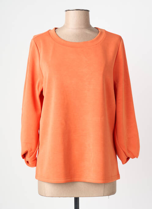 Sweat-shirt stretch manches longues orange ESQUALO femme