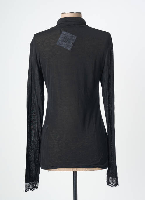 Top tissage jersey manches longues noir LUMINA femme