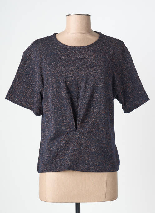 T-shirt stretch manches courtes bleu NICE THINGS femme