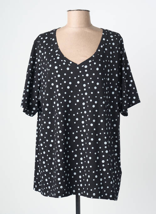 T-shirt stretch manches courtes noir SOPHIA femme