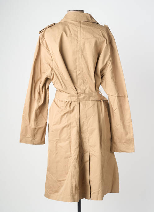 Trench tissage popeline sans capuche beige YESTA femme