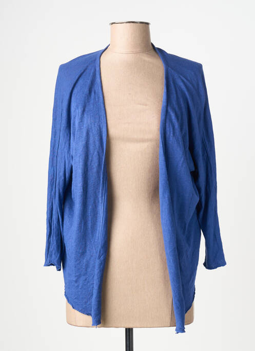Gilet manches longues stretch bleu POU NOU femme