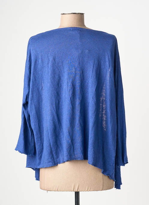 Gilet manches longues stretch bleu POU NOU femme