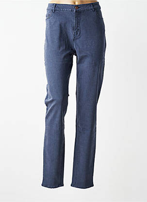 Jeans coupe slim taille normale taille normale bleu YEST femme