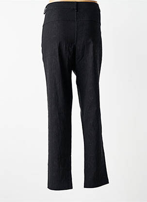 Pantalon slim tissage popeline taille normale noir MADE IN ITALY femme