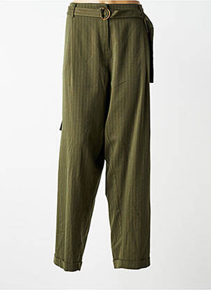 Pantalon cargo coupe droite taille normale vert MAT. femme