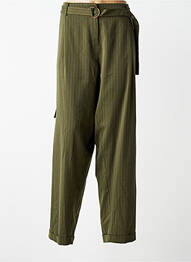 Pantalon cargo taille élastique taille normale vert MAT. femme