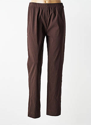 Pantalon slim taille élastique taille normale marron OLIVER JUNG femme
