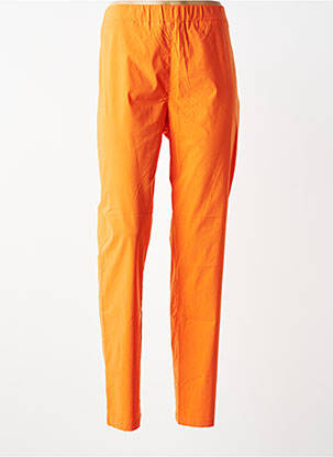Pantalon slim taille élastique taille normale orange SOPHIA femme