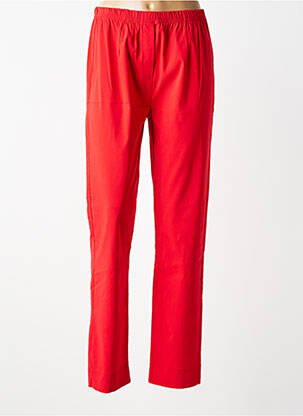 Pantalon slim taille élastique taille normale rouge OLIVER JUNG femme