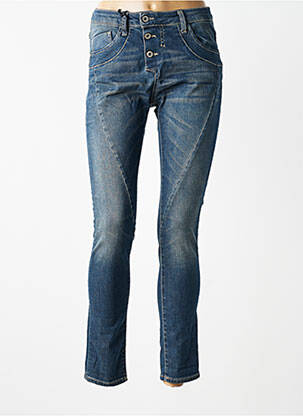 Jeans coupe slim stretch taille normale bleu PLEASE femme