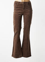 Pantalon flare stretch taille normale marron YEST femme