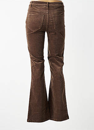Pantalon flare stretch taille normale marron YEST femme