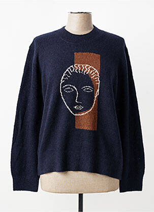 Pull stretch manches longues bleu NICE THINGS femme