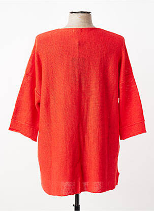 Pull tunique stretch manches 3/4 rouge GRIZAS femme