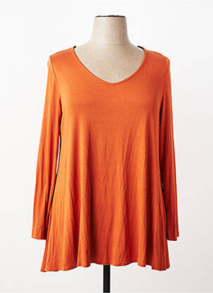 T-shirt manches longues manches longues orange AN II VITO femme