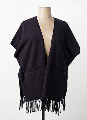 Poncho col v noir ESQUALO femme