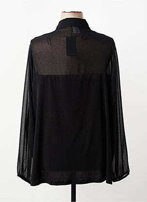 Chemisier tissage crêpe manches longues noir AN II VITO femme