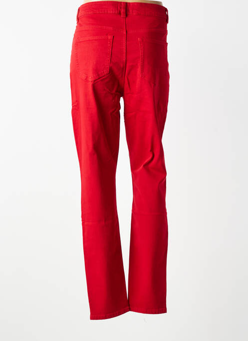 Jeans coupe slim stretch taille normale rouge YESTA femme