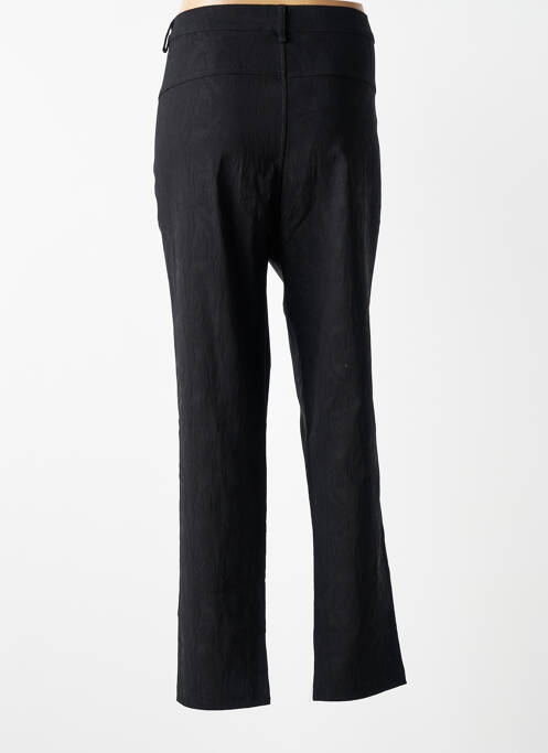 Pantalon slim tissage popeline taille normale noir MADE IN ITALY femme