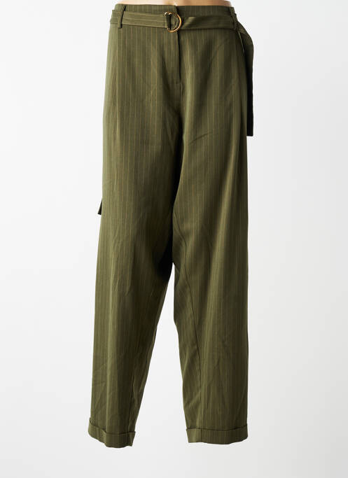 Pantalon cargo taille élastique taille normale vert MAT. femme
