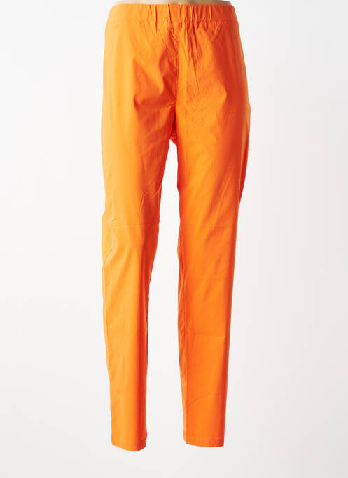 Pantalon slim taille élastique taille normale orange SOPHIA femme