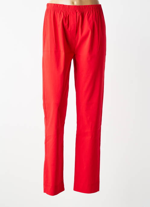 Pantalon slim taille élastique taille normale rouge OLIVER JUNG femme