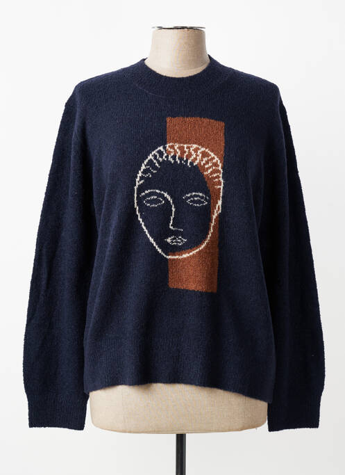 Pull stretch manches longues bleu NICE THINGS femme