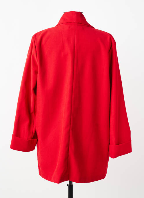 Blazer col châle rouge TRAFFIC PEOPLE femme