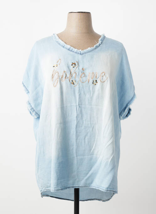 Top manches courtes manches courtes bleu NEW COLLECTION femme