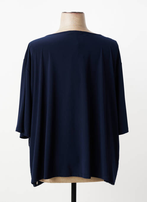 Top stretch manches courtes bleu SOPHIA femme