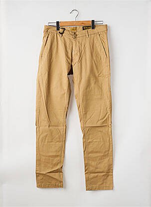 Pantalon chino tissage popeline taille normale marron DAYTONA homme