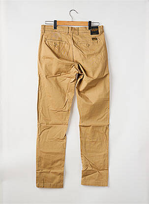 Pantalon chino tissage popeline taille normale marron DAYTONA homme