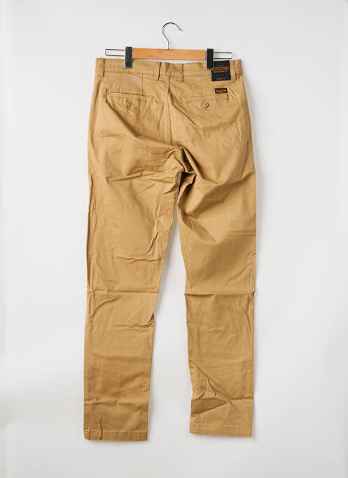 Pantalon chino tissage popeline taille normale marron DAYTONA homme